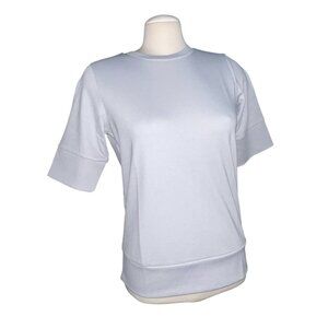 Universal Standard Clare Short Sleeve Crew Neck Ponte Top Sz XS Womens Gray (4XS